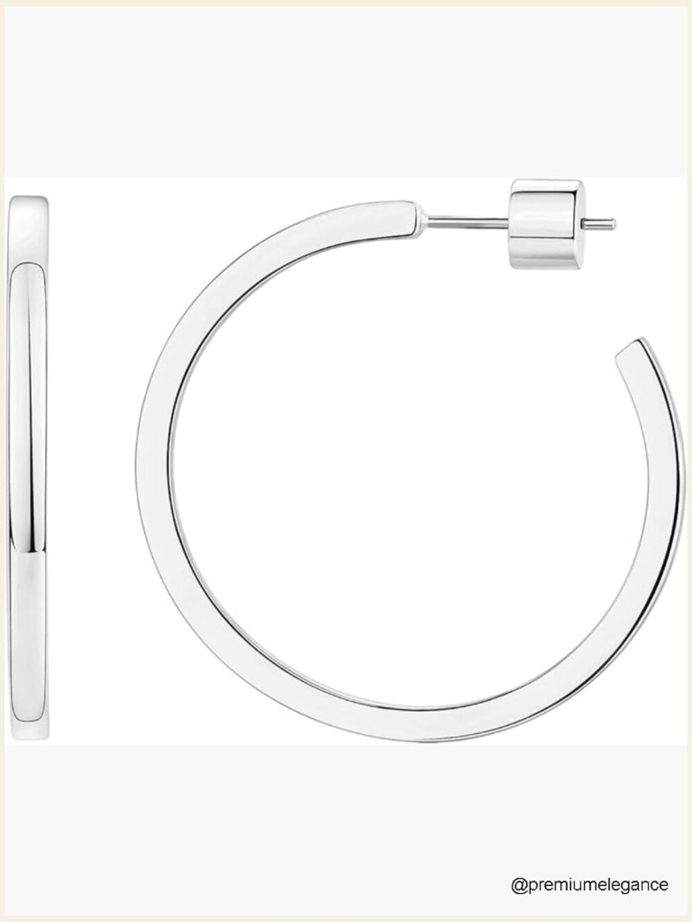 Square Edge Open Hoop Earrings Trendy Lightweight